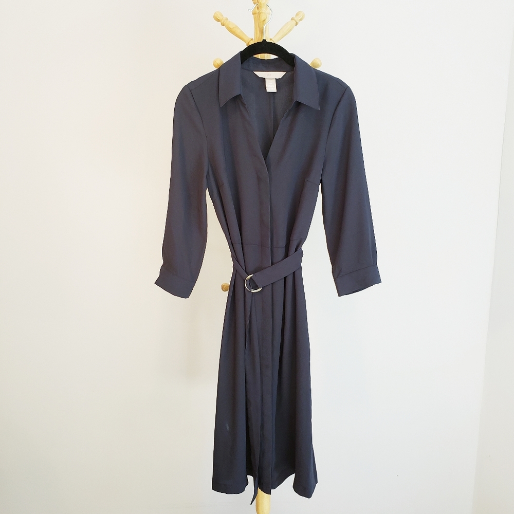 NWOT H&M 3/4 Sleeve Midi Dress, Size 4
